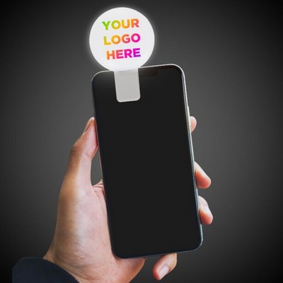 Light Up White Circle Clip-On